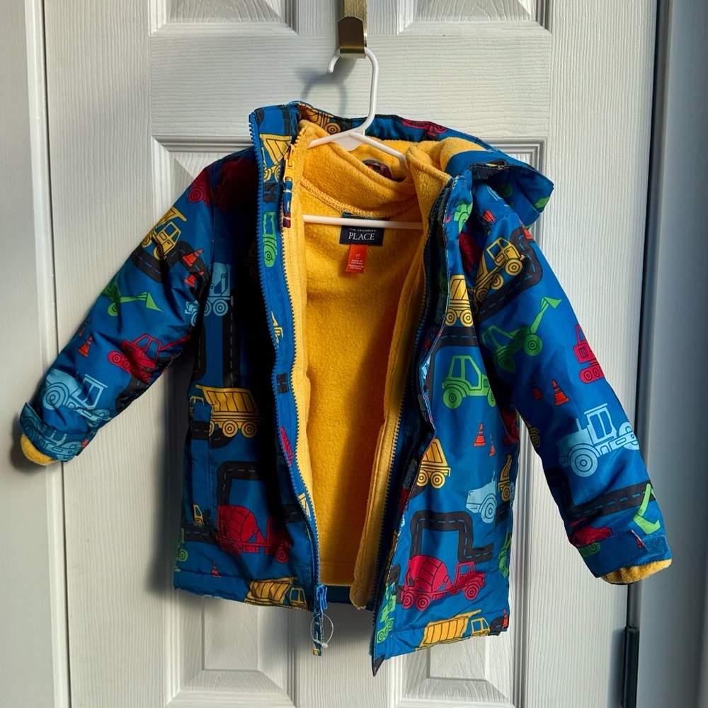 Mixed Set - The Children’s Place Jacket and Arctix Snow Bib, 3T Bright Yellow - Picture 3 of 10
